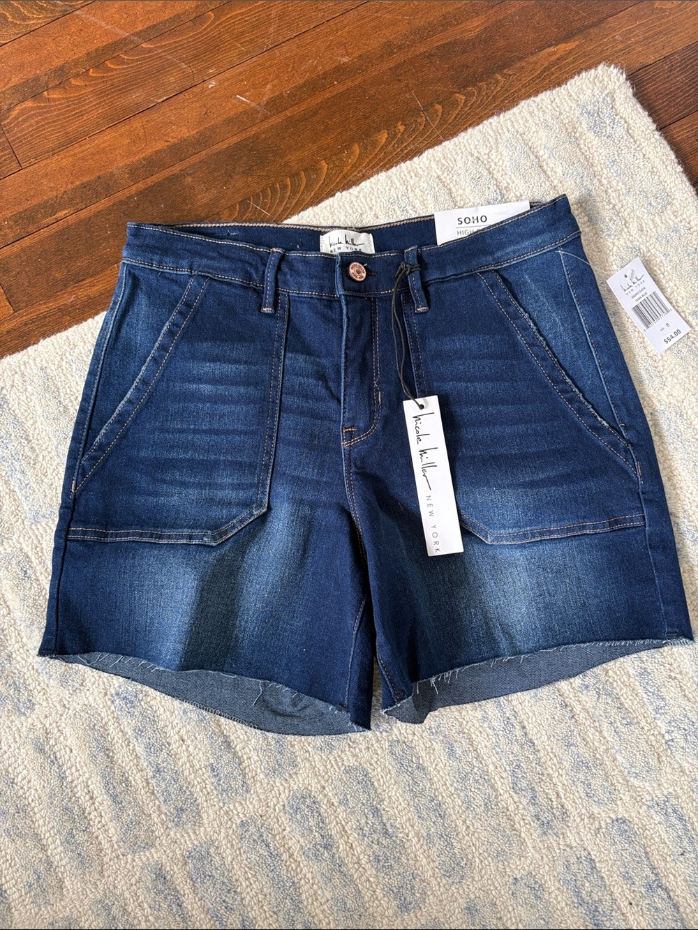Dark Blue Denim Shorts